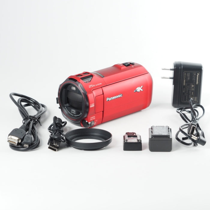 Panasonic パナソニック 4K ビデオカメラ 64GB 光学20倍ズーム アーバンレッド HC-VX992MS-R #13788
