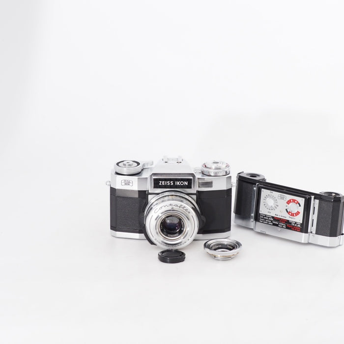 ZEISS IKON ツァイスイコン コンタフレックス スーパー Tessar 50mm F2.8 フィルム交換式マガジンバック 予備レンズ Carl Zeiss Tessar 50mm f2.8付属 #13014