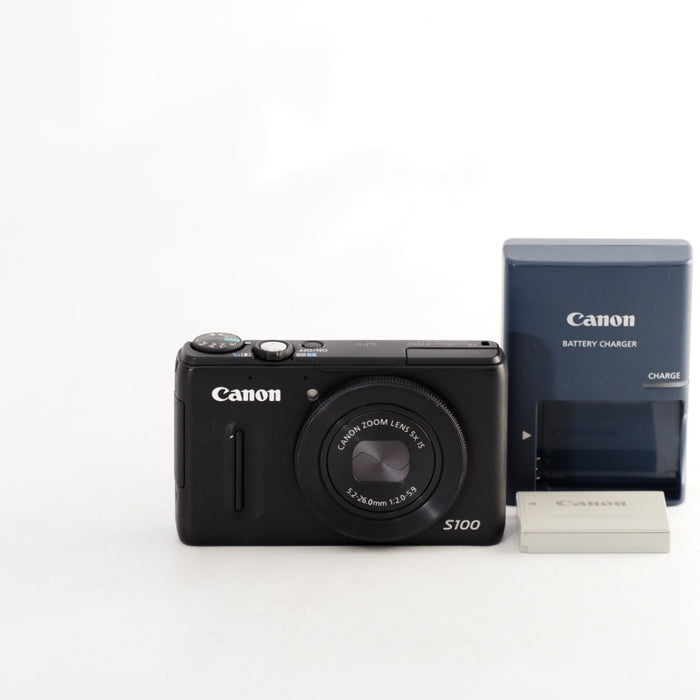 Canon キヤノン デジタルカメラ PowerShot S100 ブラック PSS100(BK) 1210万画素 広角24mm 光学5倍ズーム 3.0型TFT液晶カラーモニター #13577