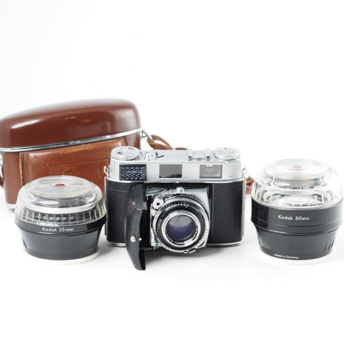 Kodak Retina IIIc 大窓 Xenon C 50mm F/2 フィルムカメラ コダック レチナ 他レンズ2本セット 80mm/35mm #14057