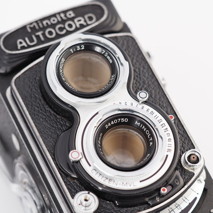 minolta AUTOCORD ミノルタ オートコード 前期 VIEW.ROKKOR 1:3.2 f=75mm 二眼レフ フィルムカメラ #13424