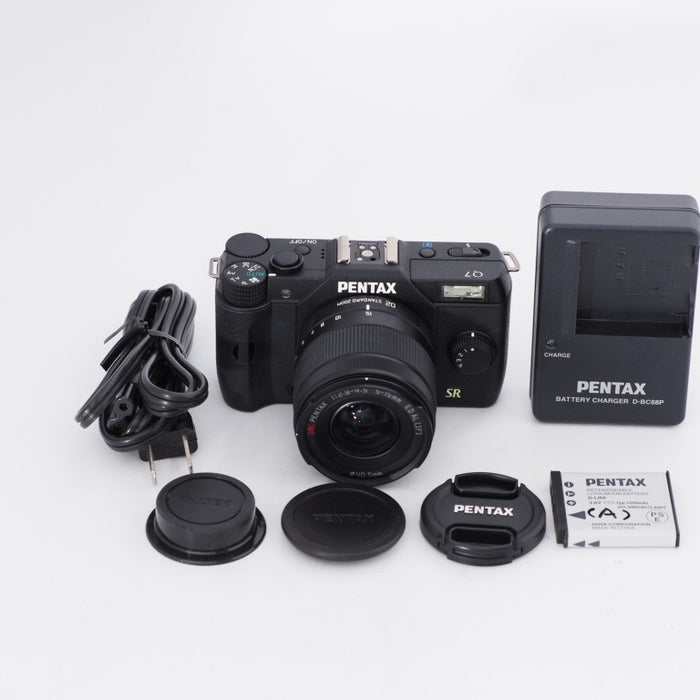 PENTAX ペンタックス ミラーレス一眼 Q7 ズームレンズキット [標準ズーム 02 STANDARD ZOOM] ブラック Q7 BLACK ZOOM LENSKIT 10722 #10650