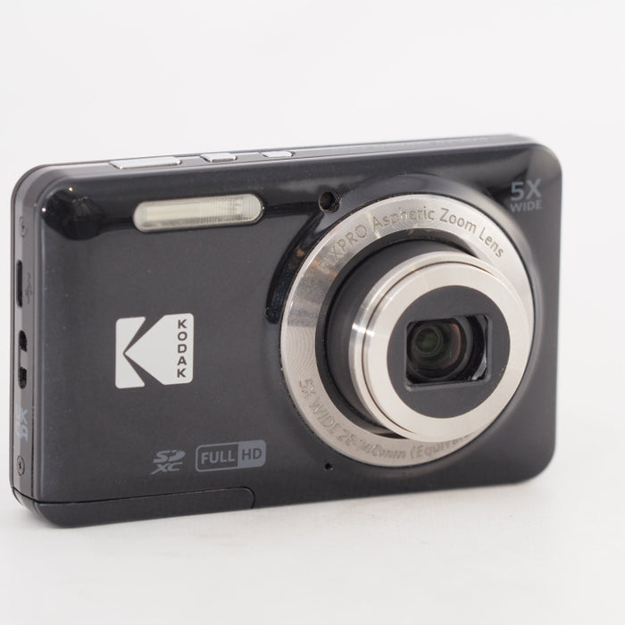 KODAK コダック PIXPRO FZ55-BK 16MP コンパクトデジタルカメラ 光学5倍ズーム 広角 28mm 2.7インチ液晶画面 ブラック #13503