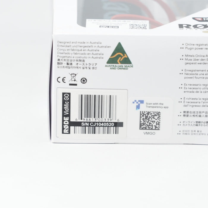 RODE ロード VideoMic GO コンデンサーマイク VMGO 【国内正規品】 #14371【未使用品】