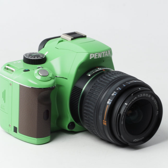 PENTAX K-X Kx 18-55mm レンズキット オーダーカラー ホワイト×グリーン #14931