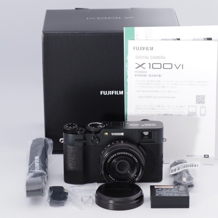 FUJIFILM 富士フイルム コンパクトデジタルカメラ X100VI ブラック X100VI-B 6型 #10201