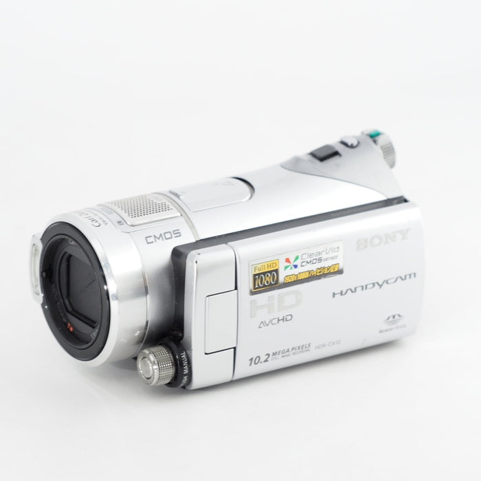 SONY デジタルハイビジョンビデオカメラレコーダー Handycam CX12 シルバー HDR-CX12/S ワイドコンバージョンレンズ 0.6×付属 #13584