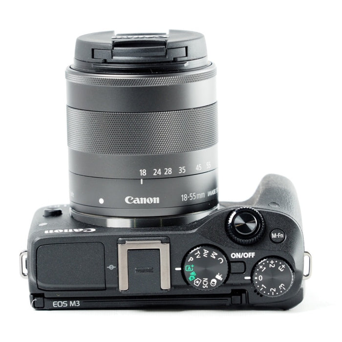Canon ミラーレス一眼カメラ EOS M3 レンズキット ブラック EF-M18-55mm F3.5-5.6 IS STM 付属 EOSM3BK-1855ISSTMLK #14176