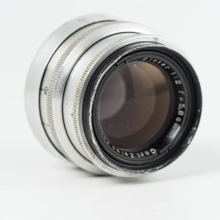 Carl Zeiss Jena Biotar 5.8cm 58mm f2 初期型 黒リム Tコーティング エキザクタマウント Exakta 希少ビオター #14406