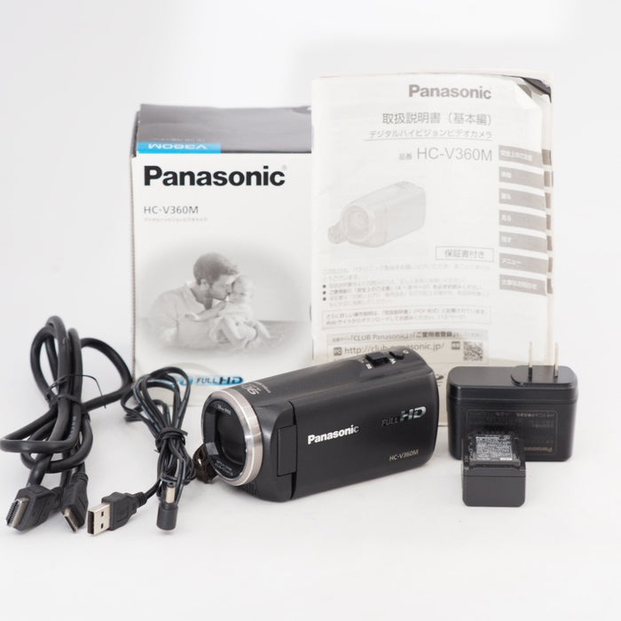 Panasonic パナソニック HDビデオカメラ V360M 16GB 高倍率90倍ズーム ブラック HC-V360M-K #13053