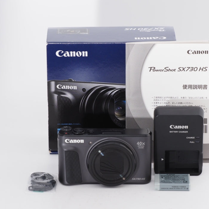 Canon キヤノン コンパクトデジタルカメラ PowerShot SX730 HS ブラック 光学40倍ズーム PSSX730HS(BK) — カメラ 本舗