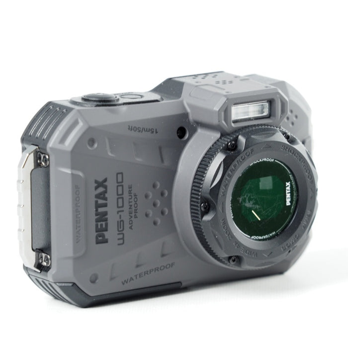 PENTAX ペンタックス WG-1000 グレー 本格防水デジタルカメラ 15m防水 (連続1時間) 2m耐衝撃 防塵仕様 2153 #11839