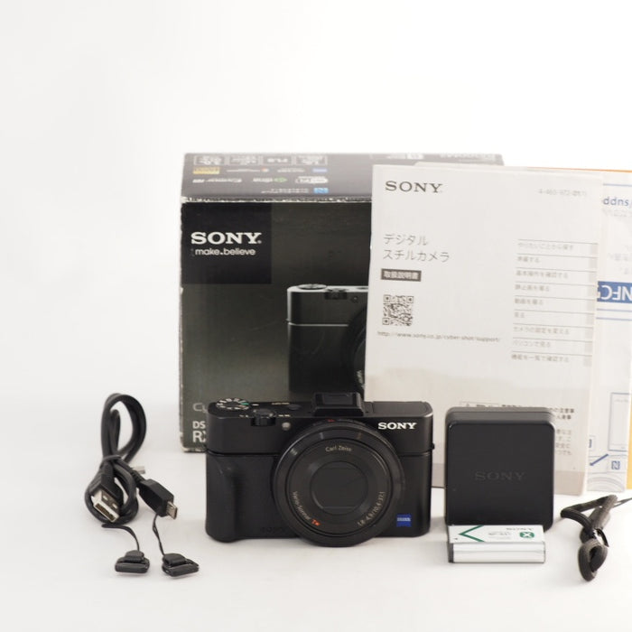 SONY ソニー デジタルスチルカメラ RX100 II 1.0型センサー F1.8レンズ搭載 ブラック Cyber-shot DSC-RX100M2 アタッチメントグリップ AG-R2付属 #13582
