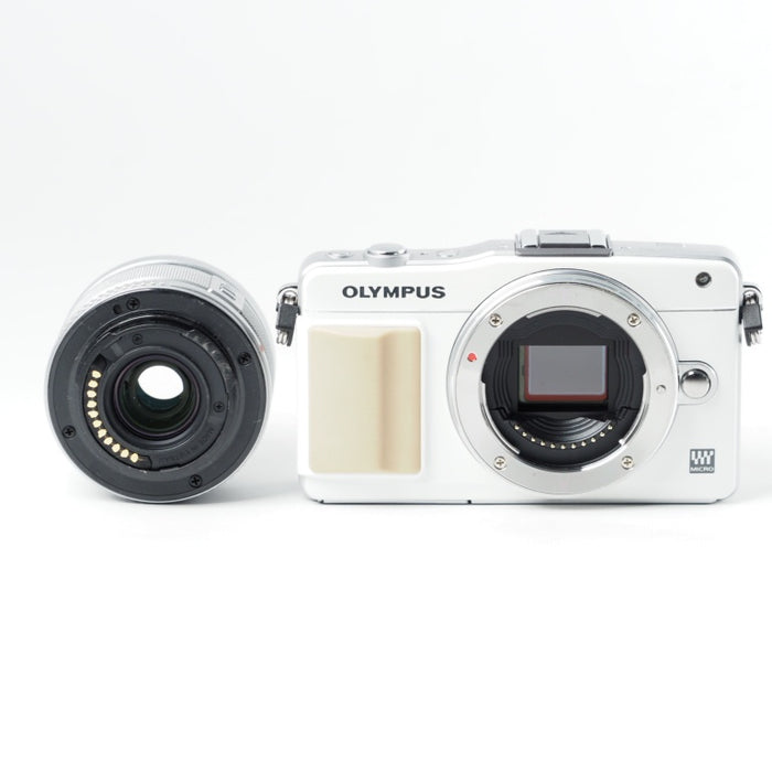 OLYMPUS オリンパス ミラーレス一眼 PEN mini E-PM2 レンズキット ホワイト E-PM2 LKIT WHT #14038
