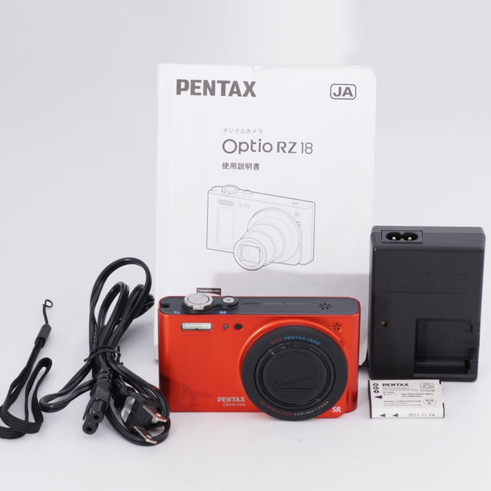 PENTAX ペンタックス デジタルカメラ Optio RZ18(メタリックオレンジ)1600万画素 25mm 光学18倍 小型軽量 OPTIORZ18OR #10449