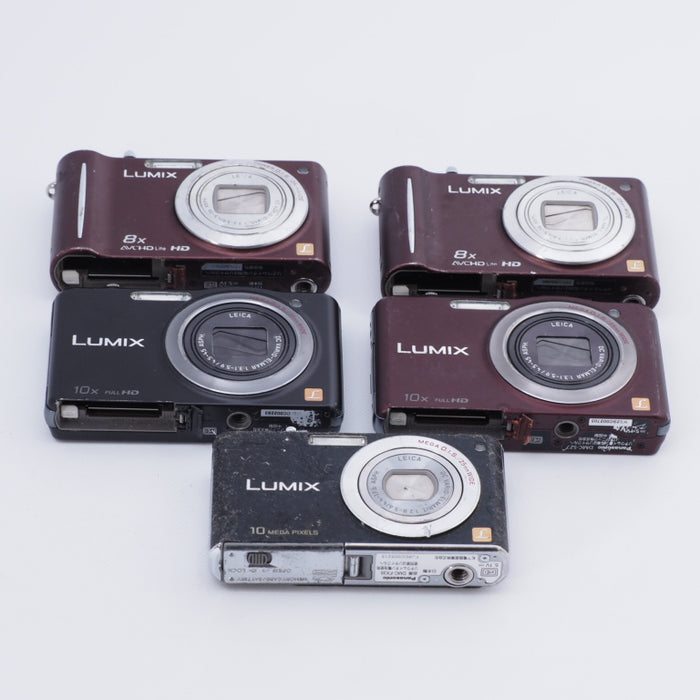 【ジャンク品】Panasonic パナソニック LUMIX コンパクトデジタルカメラ ジャンク５台 DMC-ZX3 SZ7 FX35等 #8766