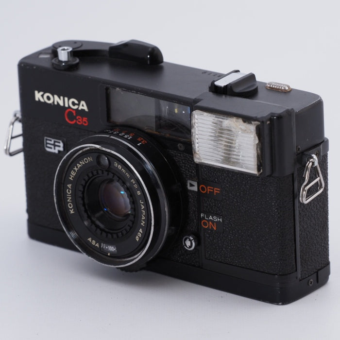 【ジャンク品】KONICA C35 1:2.8 f=38mm HEXANON コニカ コンパクトフィルムカメラ ジャンク #8891