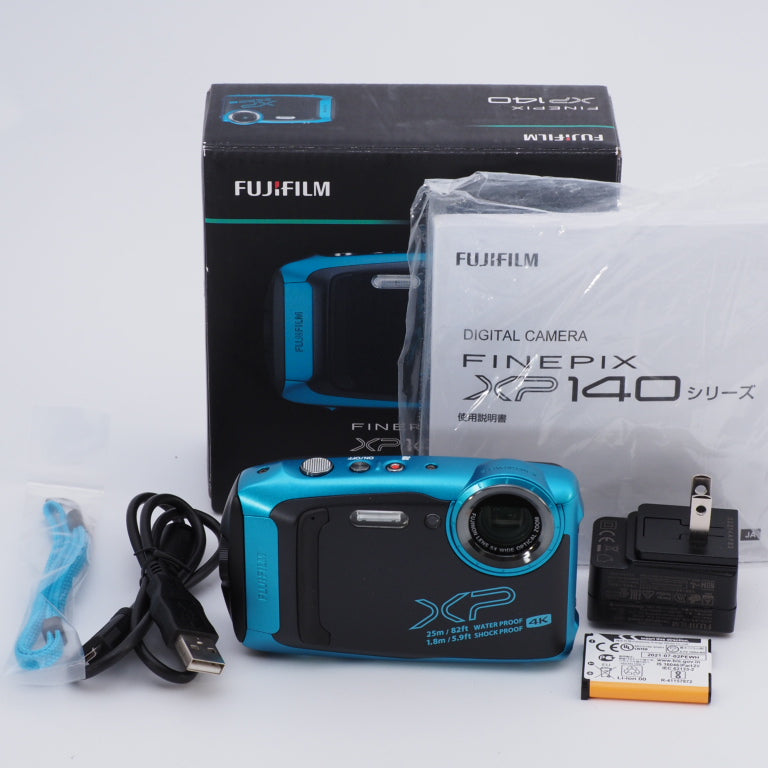 FUJIFILM フジフイルム 防水カメラ XP140 スカイブルー FX-XP140SB #8350 — カメラ本舗