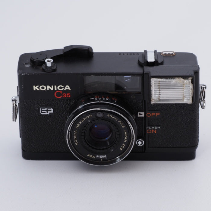 【ジャンク品】KONICA C35 1:2.8 f=38mm HEXANON コニカ コンパクトフィルムカメラ ジャンク #8891