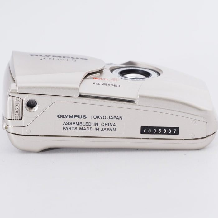 OLYMPUS オリンパス コンパクトフィルムカメラ Mju II μ-ⅱ 35mm f2.8 シルバー #9087